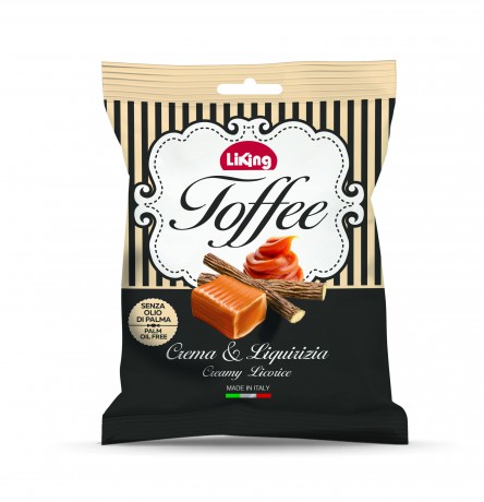 Liking cukríky TOFFEE smotanovo - lekoricové